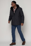 Оптом Куртка зимняя мужская классическая стеганная темно-синего цвета 93168TS в Казани, фото 2