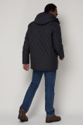 Оптом Куртка зимняя мужская классическая стеганная темно-синего цвета 93168TS в Казани, фото 3
