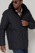 Оптом Куртка зимняя мужская классическая стеганная темно-синего цвета 93168TS в Казани, фото 6