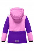 Оптом Горнолыжный костюм для девочки фиолетового цвета 9316F, фото 3