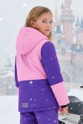 Оптом Горнолыжный костюм для девочки фиолетового цвета 9316F, фото 4