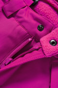 Оптом Горнолыжный костюм для девочки малинового цвета 9316M, фото 14