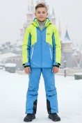 Оптом Горнолыжный костюм для мальчика зеленого цвета 9317Z