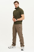 Оптом Спортивные брюки Valianly мужские коричневого цвета 93231K, фото 6