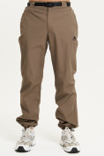 Оптом Спортивные брюки Valianly мужские коричневого цвета 93231K в Перми