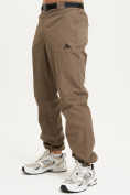 Оптом Спортивные брюки Valianly мужские коричневого цвета 93231K, фото 2