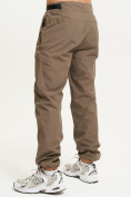 Оптом Спортивные брюки Valianly мужские коричневого цвета 93231K, фото 3