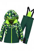 Оптом Горнолыжный костюм для мальчика зеленого цвета 9325Z в Санкт-Петербурге