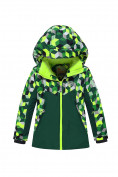 Оптом Горнолыжный костюм для мальчика зеленого цвета 9325Z в Перми, фото 2