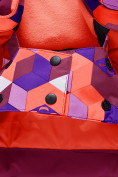 Оптом Горнолыжный костюм для девочки бордового цвета 9326Bo в Перми, фото 9