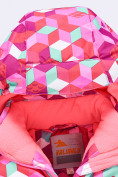 Оптом Горнолыжный костюм для девочки малинового цвета 9326M, фото 19