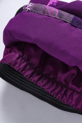 Оптом Горнолыжный костюм для девочки фиолетового цвета 9328F, фото 11