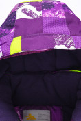 Оптом Горнолыжный костюм для девочки фиолетового цвета 9328F, фото 22