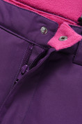Оптом Горнолыжный костюм для девочки фиолетового цвета 9330F, фото 18