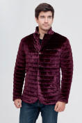 Оптом Куртка велюровая классическая Valianly фиолетового цвета 93351F в Казани, фото 5