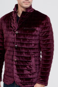Оптом Куртка велюровая классическая Valianly фиолетового цвета 93351F в Казани, фото 6