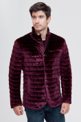 Оптом Куртка велюровая классическая Valianly фиолетового цвета 93351F в Казани, фото 7
