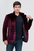 Оптом Куртка велюровая классическая Valianly фиолетового цвета 93351F в Казани, фото 8