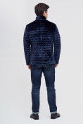 Оптом Куртка велюровая классическая Valianly темно-синего цвета 93351TS в Казани, фото 4