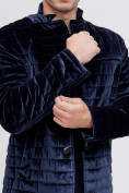 Оптом Куртка велюровая классическая Valianly темно-синего цвета 93351TS, фото 9