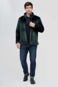 Оптом Куртка велюровая классическая Valianly темно-зеленого цвета 93352TZ, фото 2