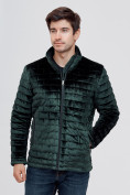 Оптом Куртка велюровая классическая Valianly темно-зеленого цвета 93352TZ, фото 7
