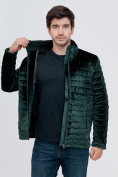 Оптом Куртка велюровая классическая Valianly темно-зеленого цвета 93352TZ, фото 8