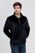 Оптом Куртка велюровая классическая Valianly черного цвета 93352Ch в Санкт-Петербурге, фото 7