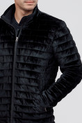 Оптом Куртка велюровая классическая Valianly черного цвета 93352Ch в  Красноярске, фото 8