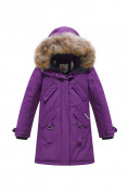 Оптом Парка зимняя подростковая для девочки фиолетового цвета 9340F в Казани