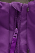 Оптом Парка зимняя подростковая для девочки фиолетового цвета 9340F, фото 10