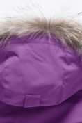 Оптом Парка зимняя подростковая для девочки фиолетового цвета 9340F, фото 5