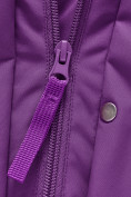 Оптом Парка зимняя подростковая для девочки фиолетового цвета 9340F, фото 6