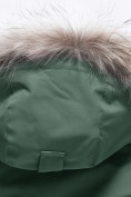 Оптом Парка зимняя подростковая для девочки темно-зеленого цвета 9340TZ в Казани, фото 6
