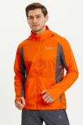 Оптом Ветровка спортивная Valianly мужская оранжевого цвета 93420O, фото 3