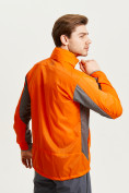 Оптом Ветровка спортивная Valianly мужская оранжевого цвета 93420O, фото 8