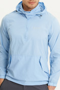 Оптом Анорак ветровка Valianly мужская голубого цвета 93430Gl в Казани, фото 5