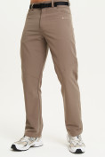 Оптом Спортивные брюки Valianly мужские коричневого цвета 93434K в Перми