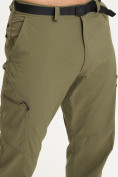 Оптом Спортивные брюки Valianly мужские хаки цвета 93435Kh, фото 7