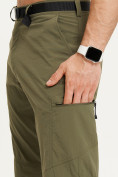 Оптом Спортивные брюки Valianly мужские хаки цвета 93435Kh в Казани, фото 8