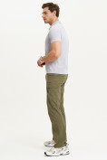 Оптом Спортивные брюки Valianly мужские хаки цвета 93435Kh, фото 13