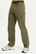 Оптом Спортивные брюки Valianly мужские хаки цвета 93435Kh в Перми, фото 2