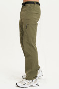 Оптом Спортивные брюки Valianly мужские хаки цвета 93435Kh в Казани, фото 3