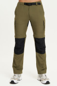 Оптом Спортивные брюки и шорты Valianly мужские цвета хаки 93438Kh в Перми