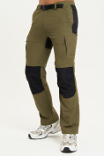 Оптом Спортивные брюки и шорты Valianly мужские цвета хаки 93438Kh в Перми, фото 2