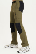 Оптом Спортивные брюки и шорты Valianly мужские цвета хаки 93438Kh в  Красноярске, фото 3