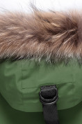 Оптом Парка зимняя подростковая для девочки темно-зеленого цвета 9344TZ, фото 9