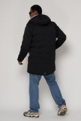 Оптом Парка мужская зимняя с мехом черного цвета 93601Ch в Казани, фото 4