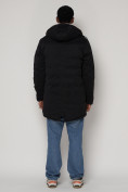 Оптом Парка мужская зимняя с мехом черного цвета 93601Ch в Казани, фото 5
