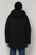 Оптом Парка мужская зимняя с капюшоном черного цвета 93610Ch в Екатеринбурге, фото 7